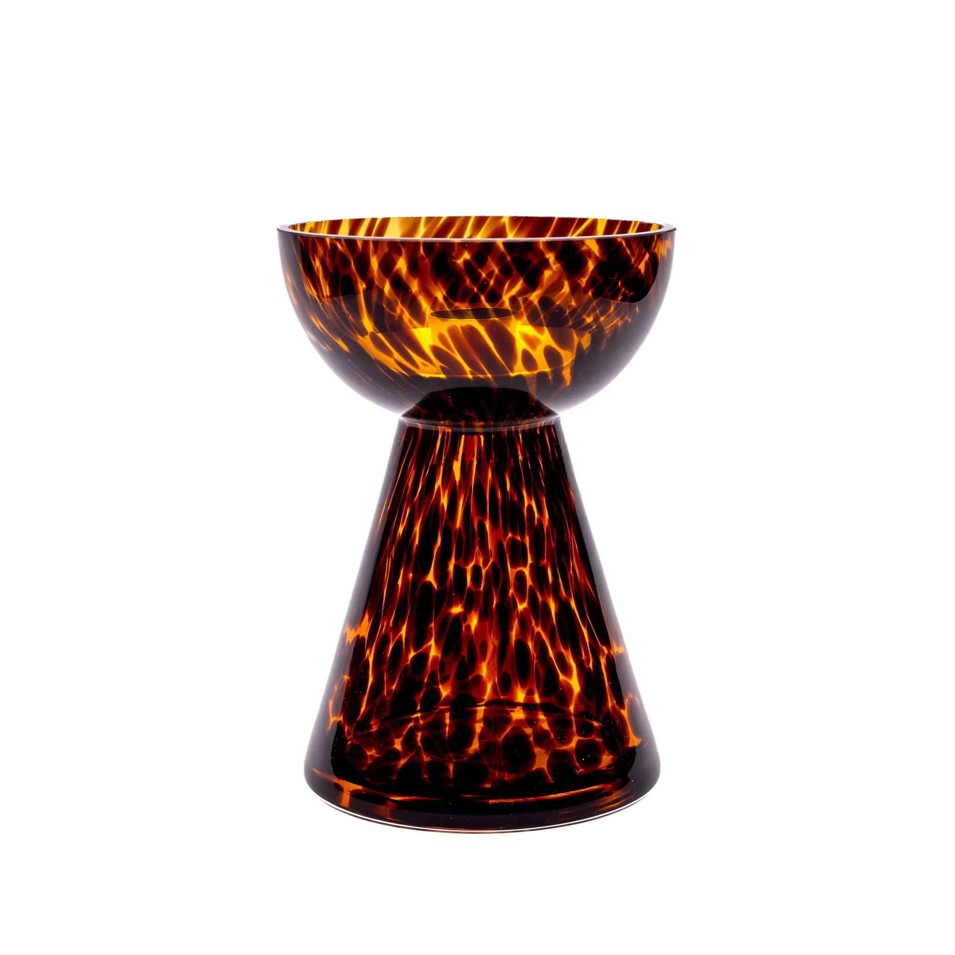 Pillar Candle Holder: Tortoise Shell  Print The Style Closet