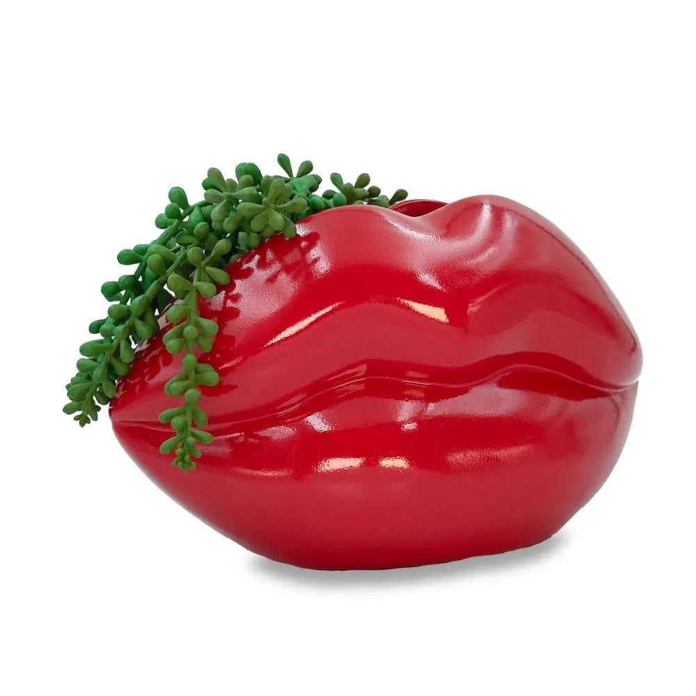 Red Lip Planter The Style Closet
