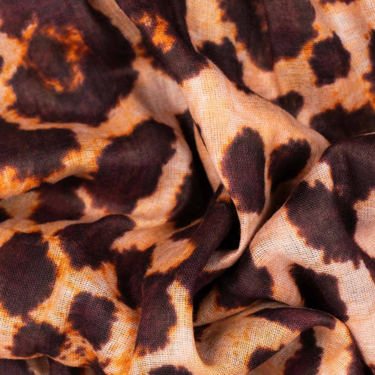 Kai Lightweight Cotton Scarf - Neutral, Leopard Print: One-size The Style Closet