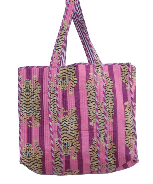 The Ultimate Tote in Tibetan Tiger: Pink