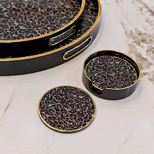 Roxy Leopard Circular Coasters The Style Closet