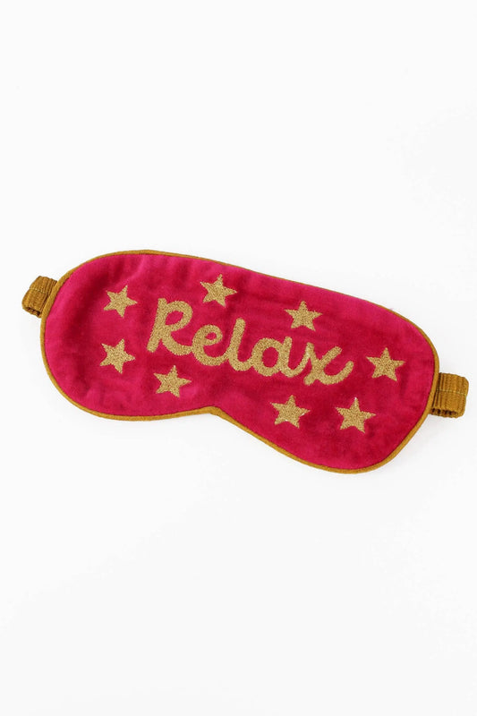 PINK VELVET RELAX SLEEP EYE MASK The Style Closet