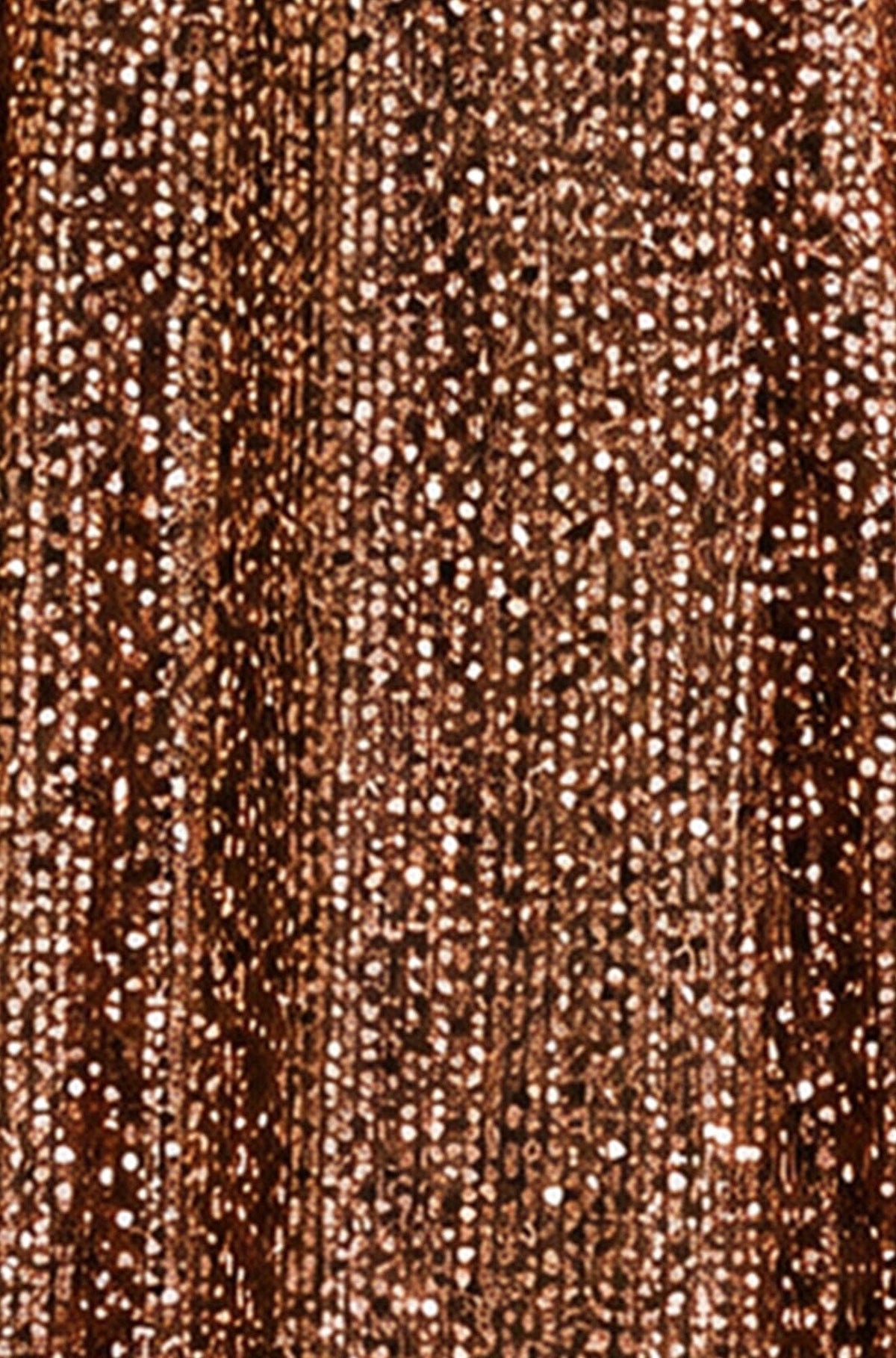 Yumi Copper Sequin Long Sleeve Midi Dress: Copper / 10