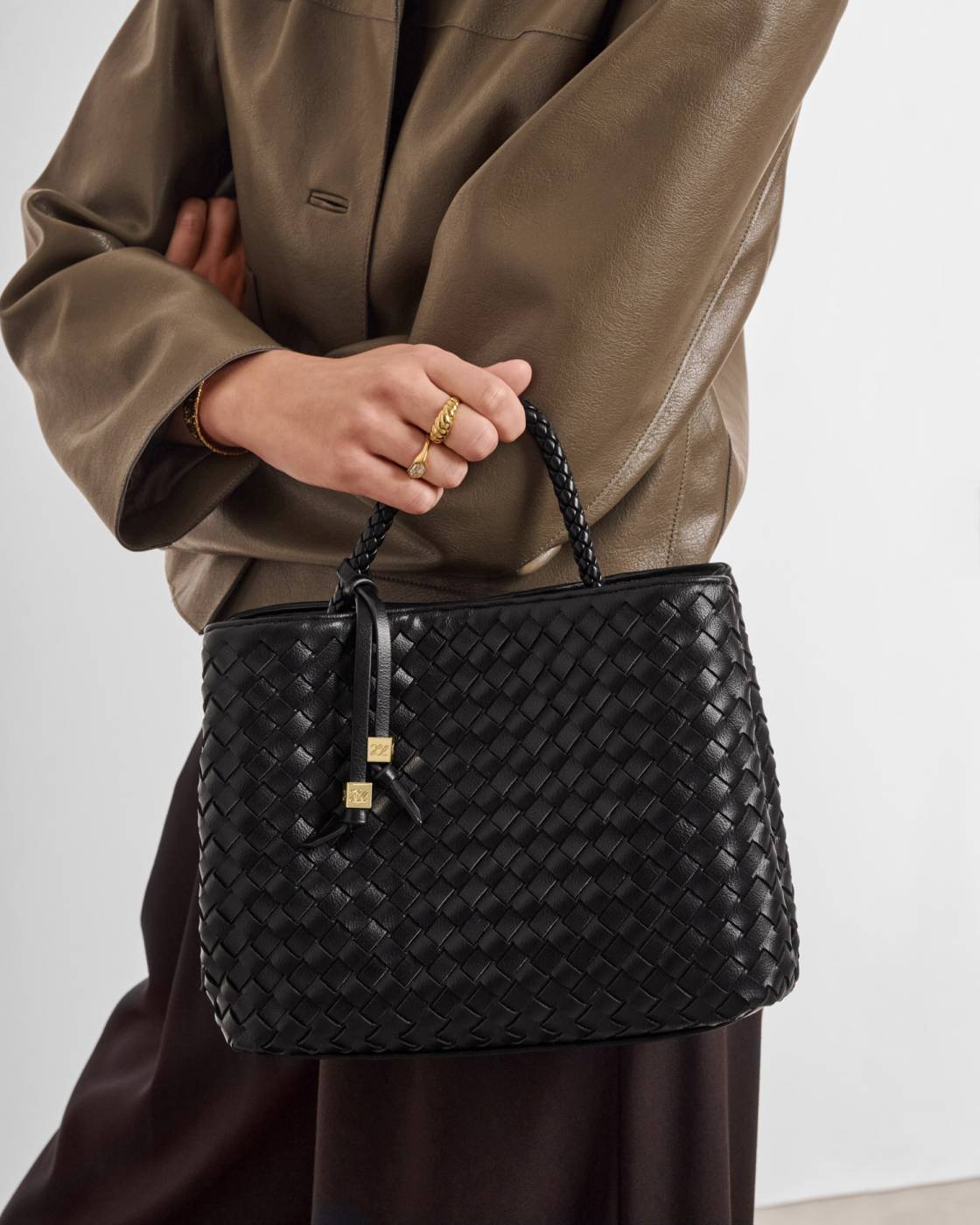 Nova Hand Woven Top Handle Bag