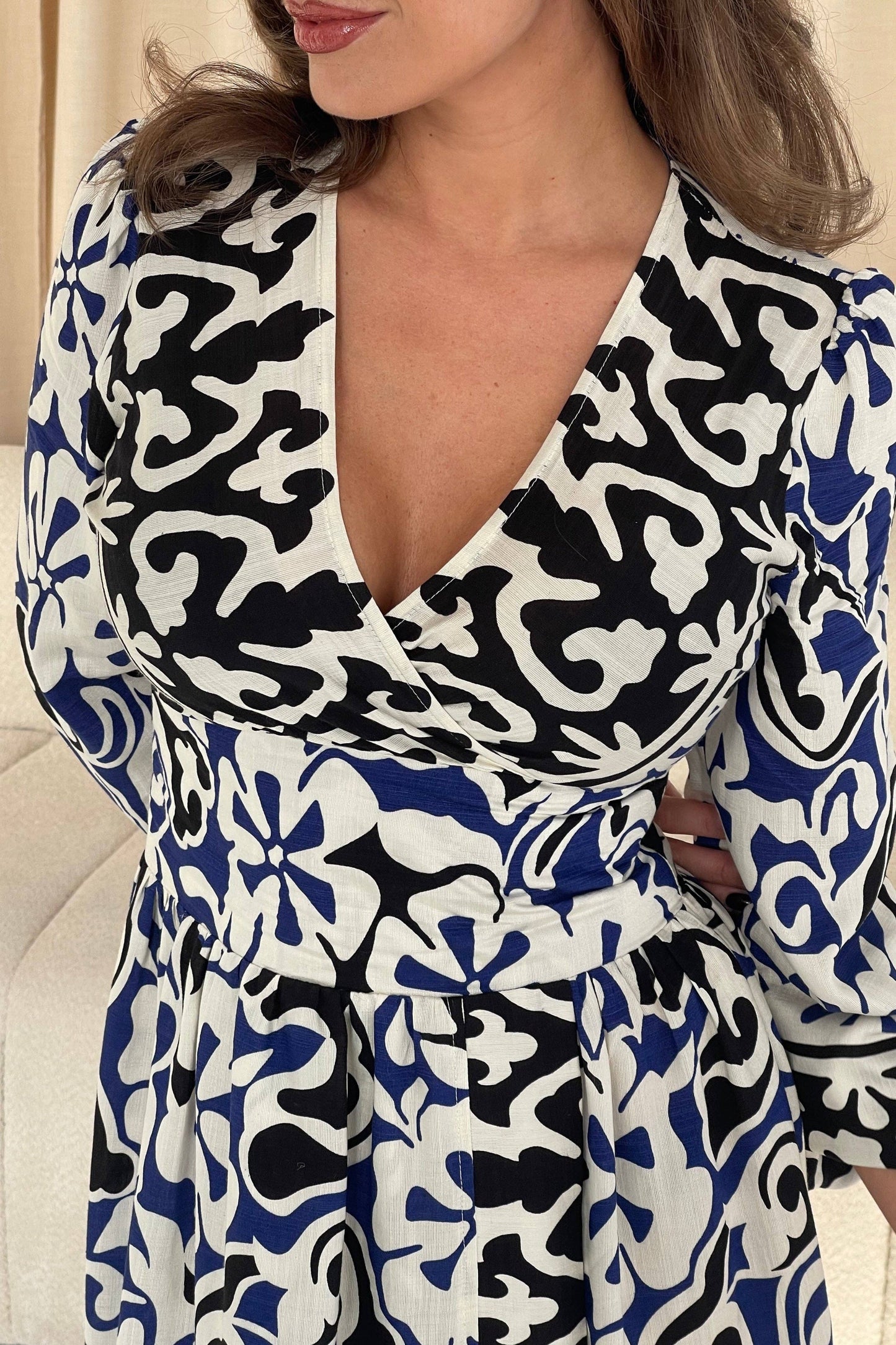 Long Sleeve Maxi Dress Blue