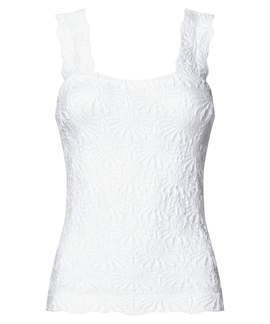 Summer Solstice Textured Vest: White