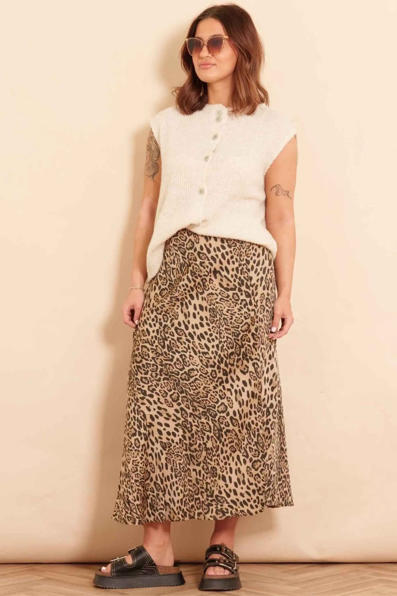Animal Print Slip Skirt The Style Closet