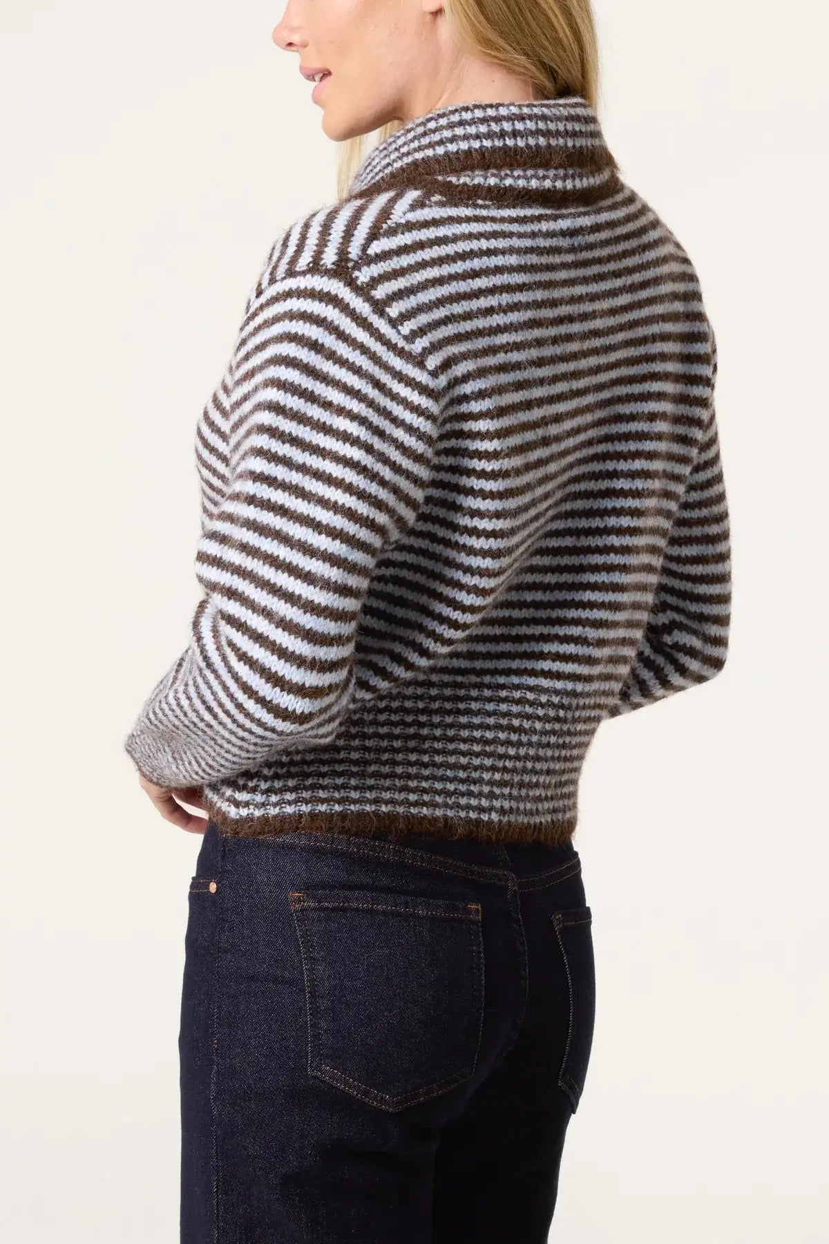 Soft striped Cardigan - Sky Blue or Pink The Style Closet