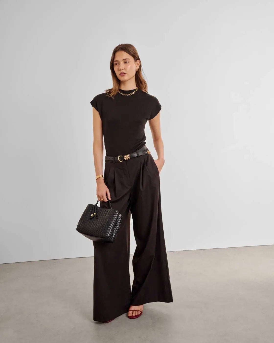 Nova Hand Woven Top Handle Bag The Style Closet