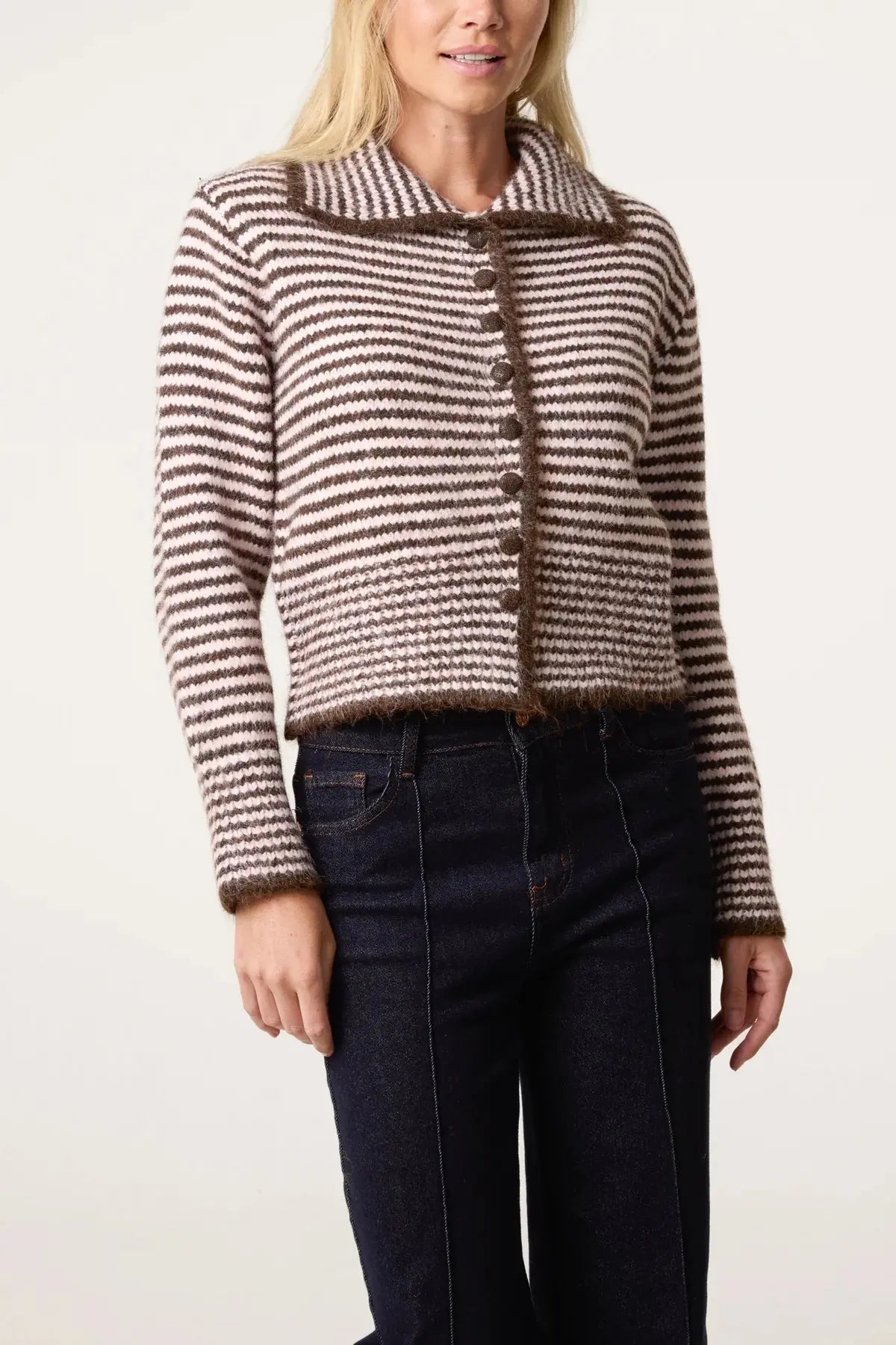 Soft striped Cardigan - Sky Blue or Pink The Style Closet