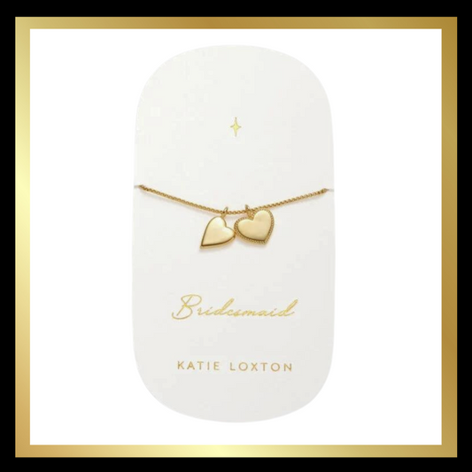 'Bridesmaid' Waterproof Gold Charm Necklace by Katie Loxton