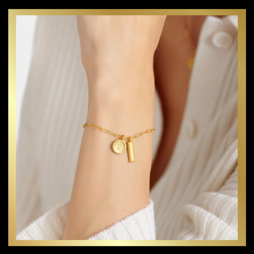 'Collect Adventures' Waterproof Gold Charm Bracelet by Katie Loxton