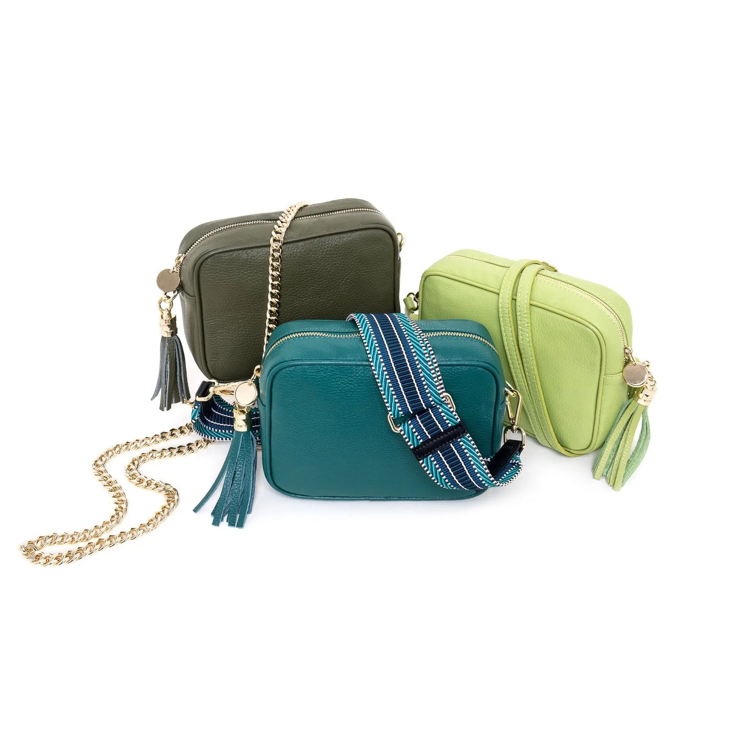 Camera Italian Leather Handbag - with additional side zip The Style Closet