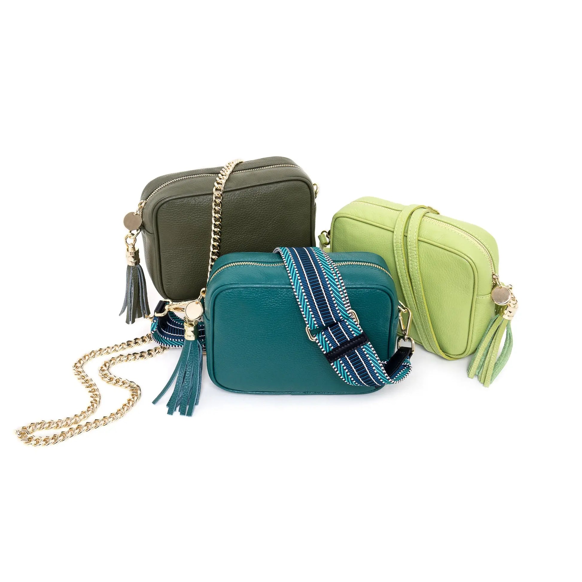 Camera Italian Leather Handbag - with additional side zip The Style Closet