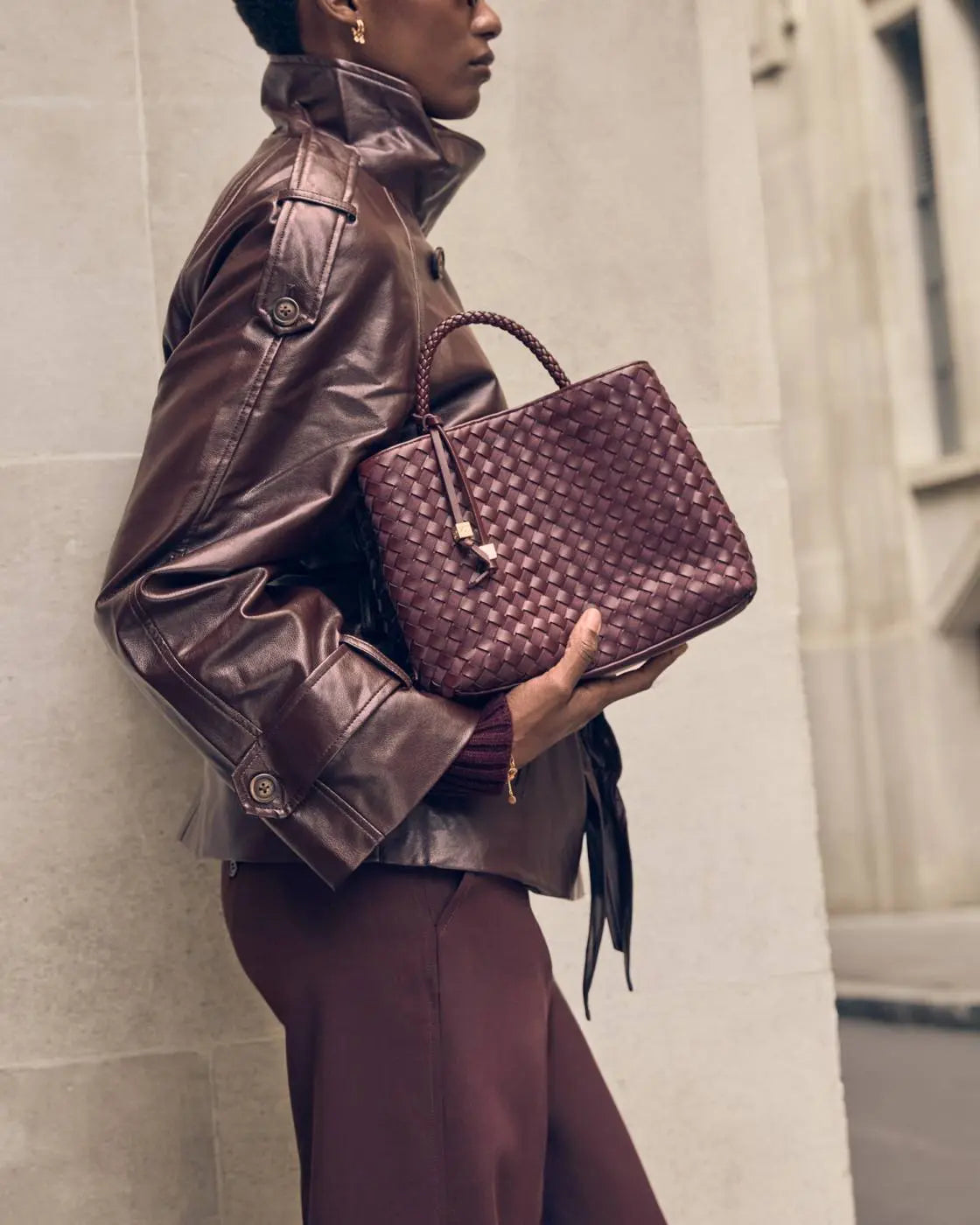 Nova Hand Woven Top Handle Bag The Style Closet