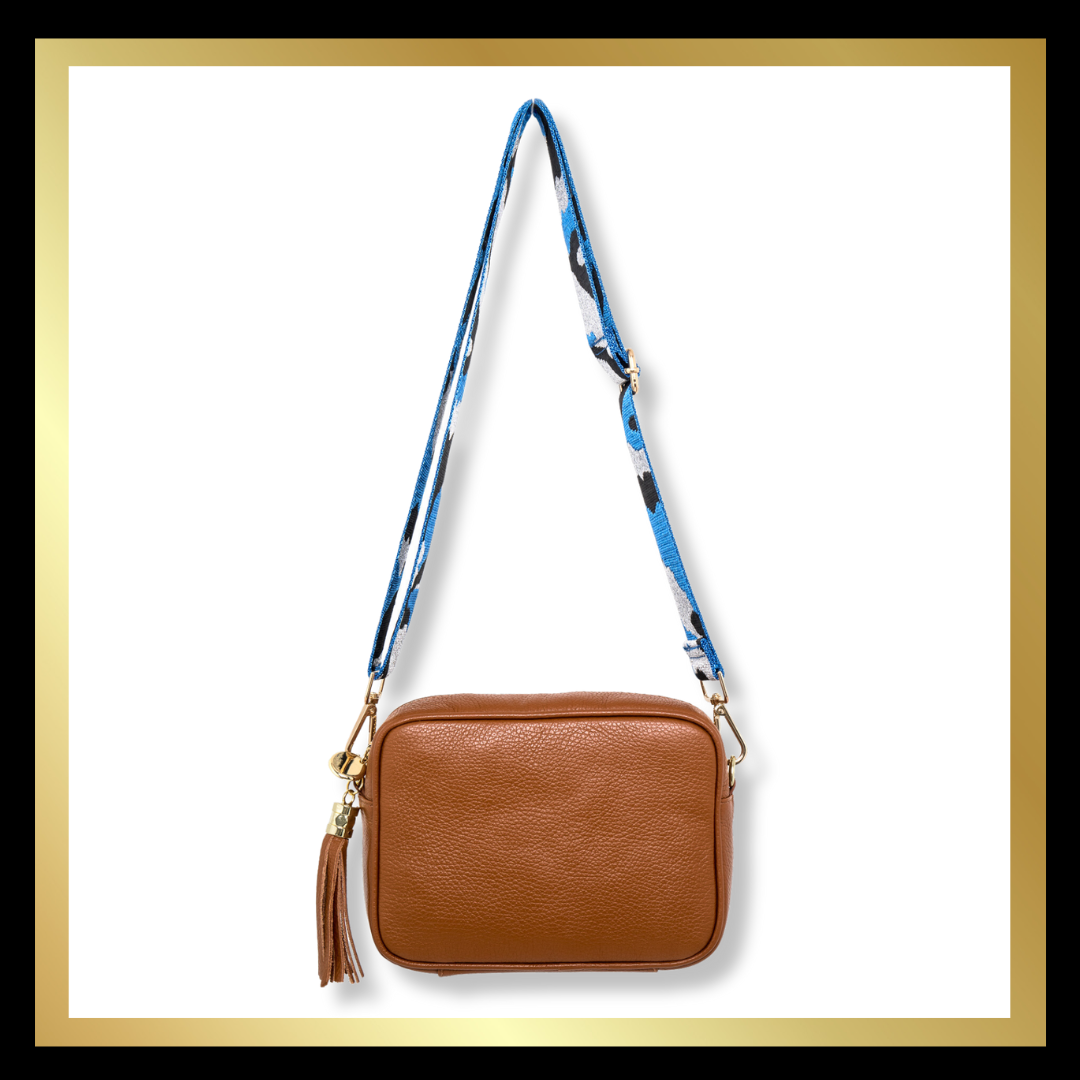 Camera Italian Leather Handbag - standard