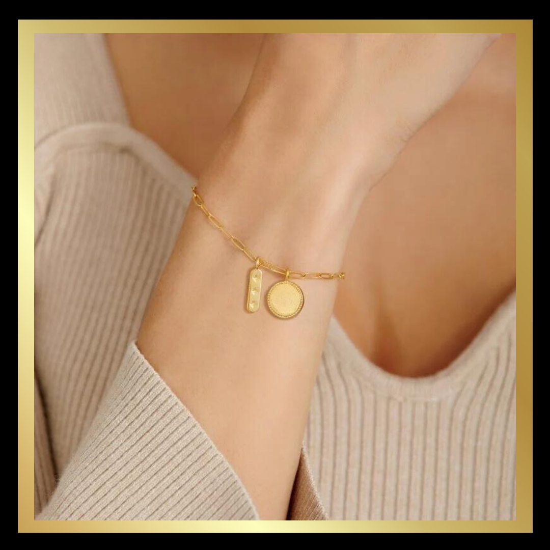 'Dreamer' Waterproof Gold Charm Bracelet by Katie Loxton