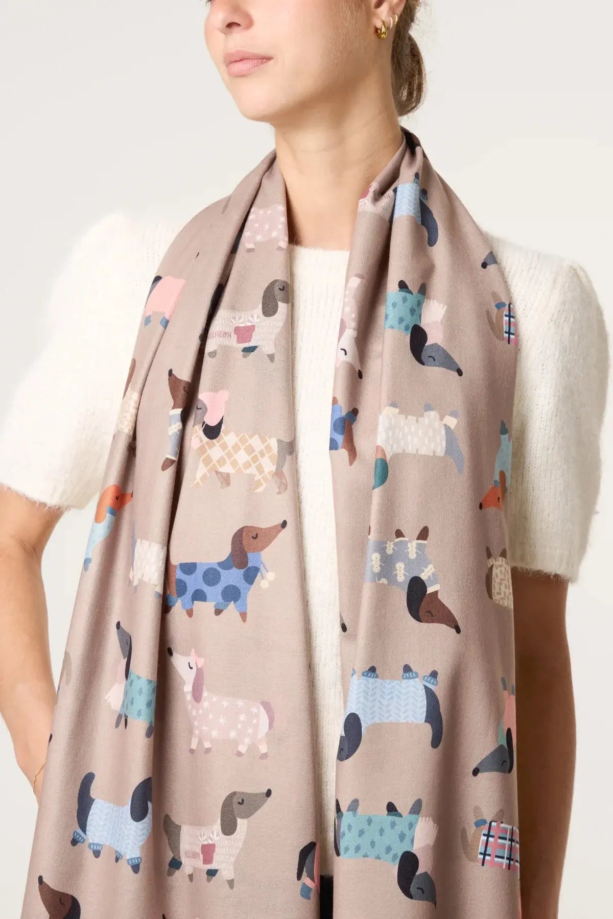 Dachshund Print Scarf The Style Closet
