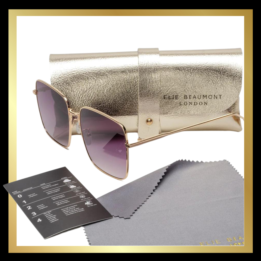 Carmel Sunglasses by Elie Beaumont with Gold Case