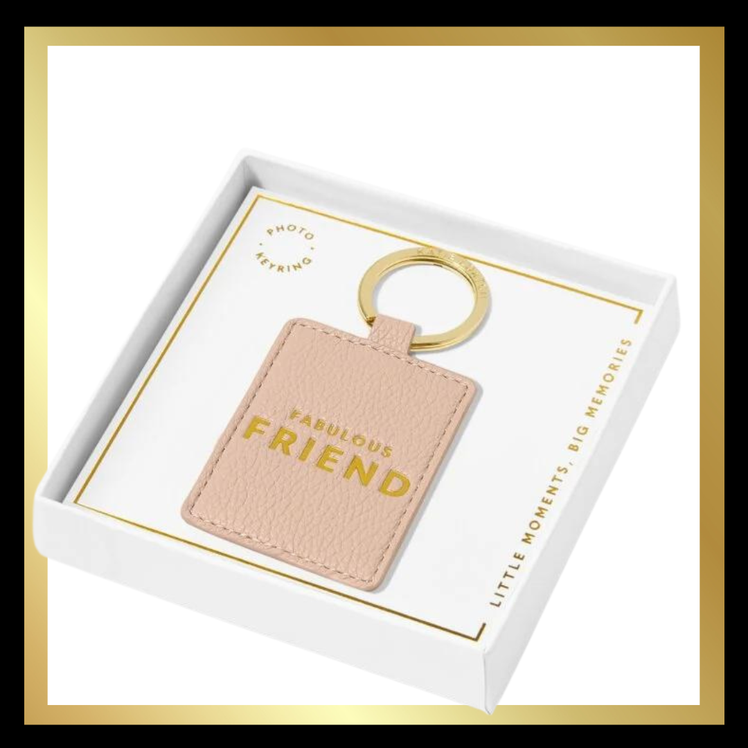 Boxed 'Fabulous Friend' Photo Keyring in Nude Pink by Katie Loxton