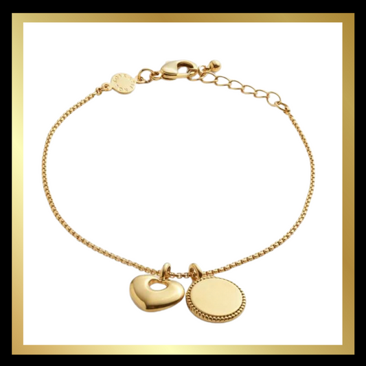 'Family Forever' Waterproof Gold Charm Bracelet by Katie Loxton