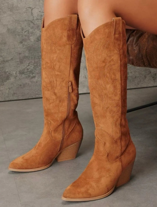 Suede Cowboy Boots The Style Closet