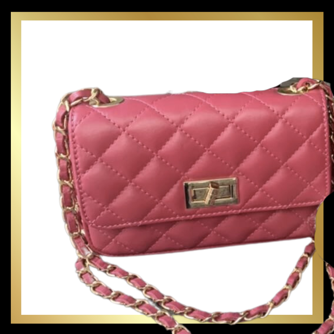 Large Quilted Italian Leather Handbag