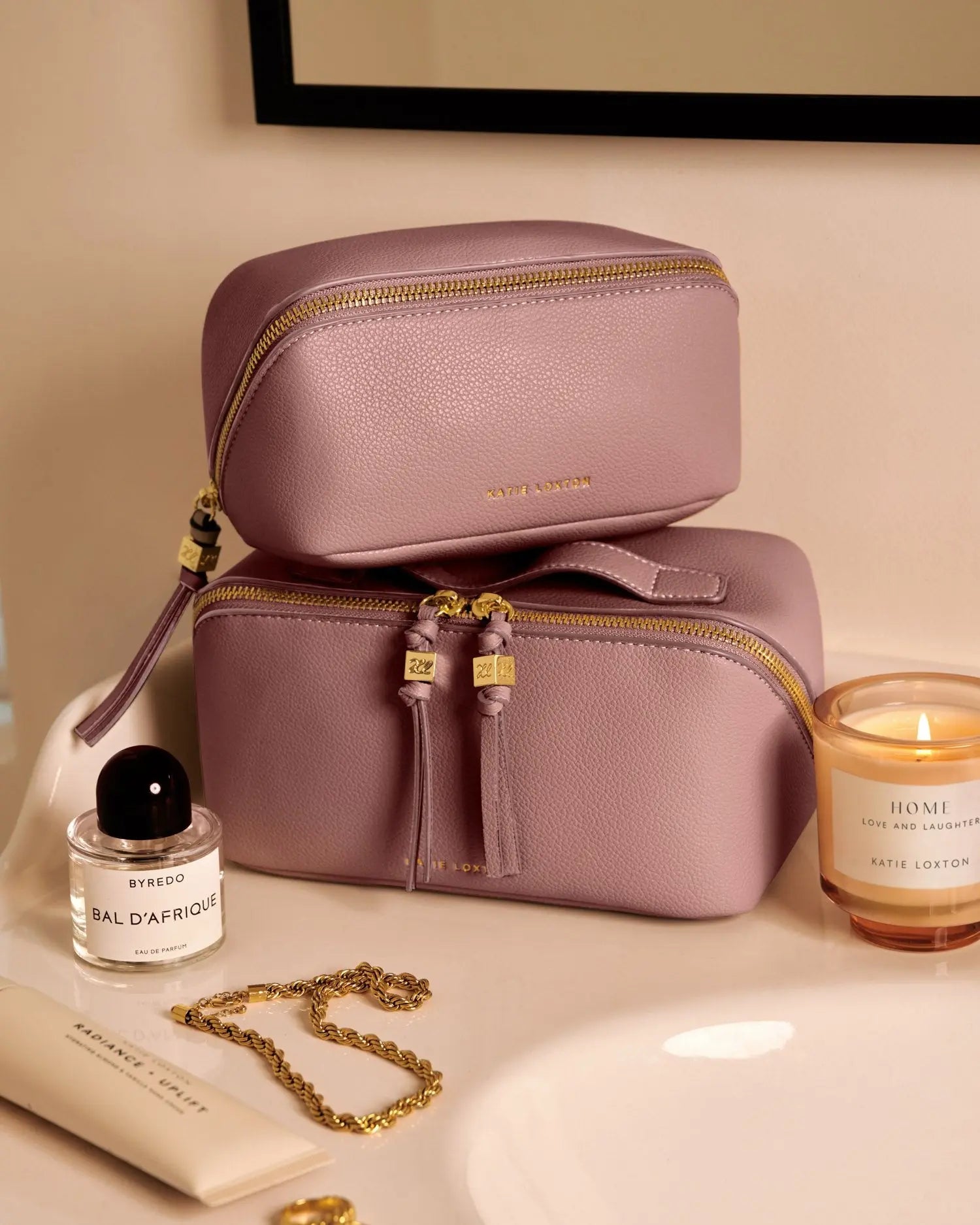Large Katie Loxton Washbags Taupe, Chocolate Leopard or Navy Blue The Style Closet