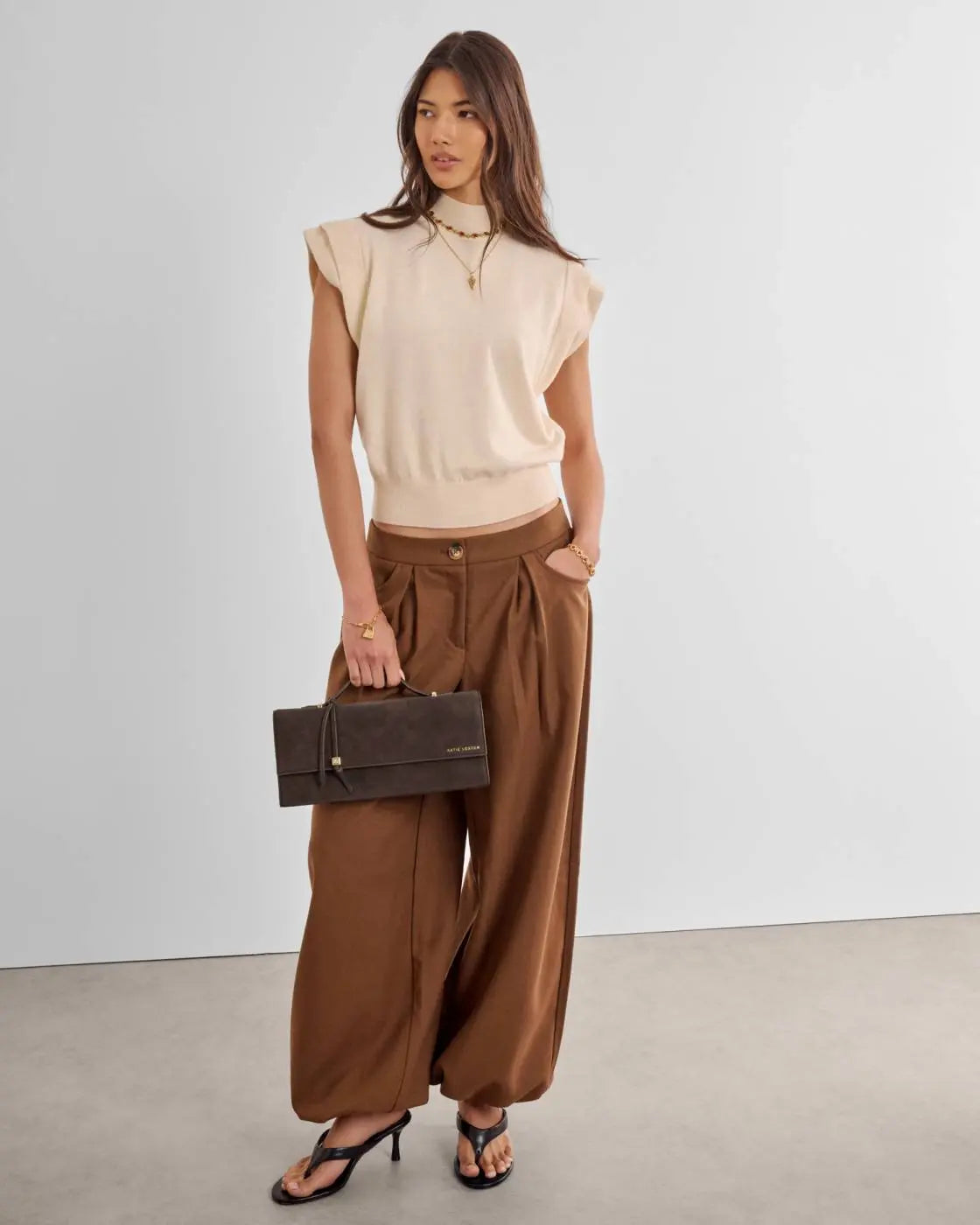 ALMA CLUTCH - Cherry or Bitter Chocolate Suede The Style Closet