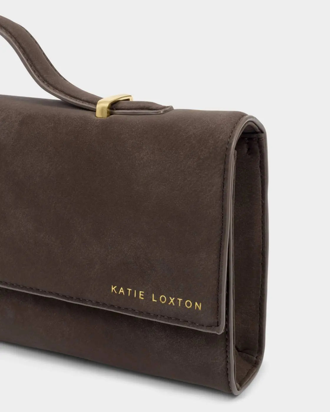 ALMA CLUTCH - Cherry or Bitter Chocolate Suede The Style Closet