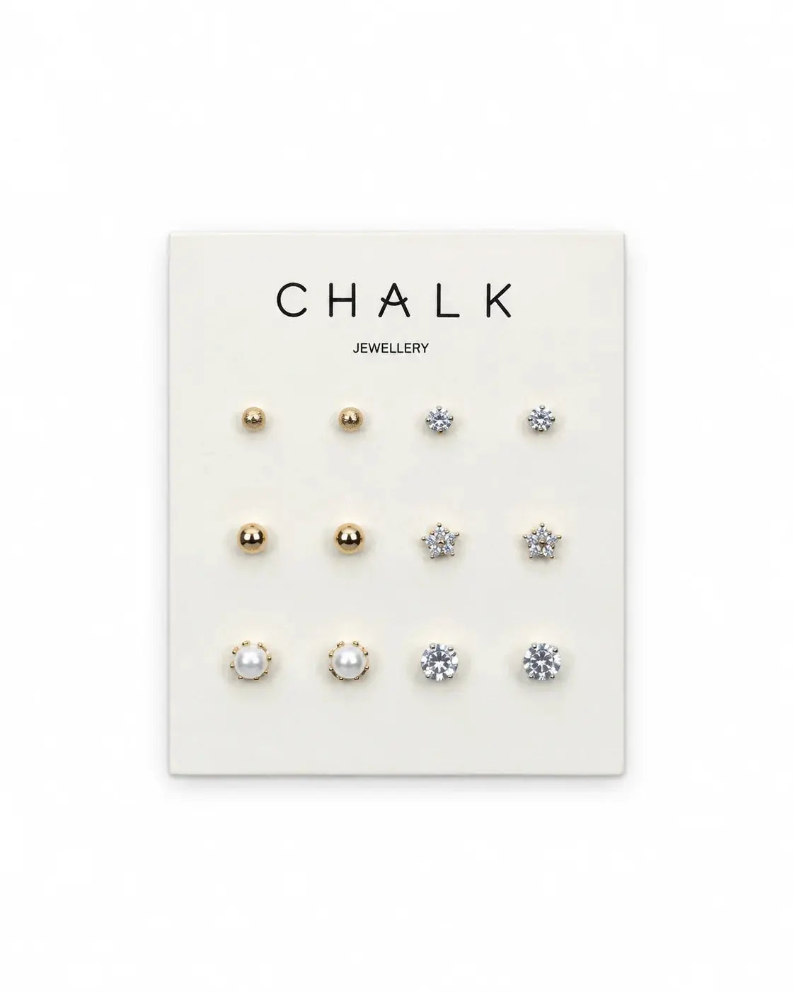 Multi-Stud Earring Card | Gold The Style Closet