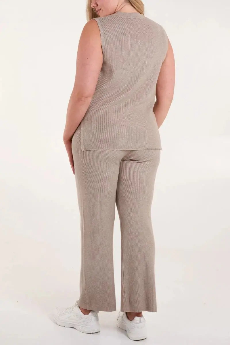 KNIT VEST & WIDE LEG TROUSER CO-ORD The Style Closet