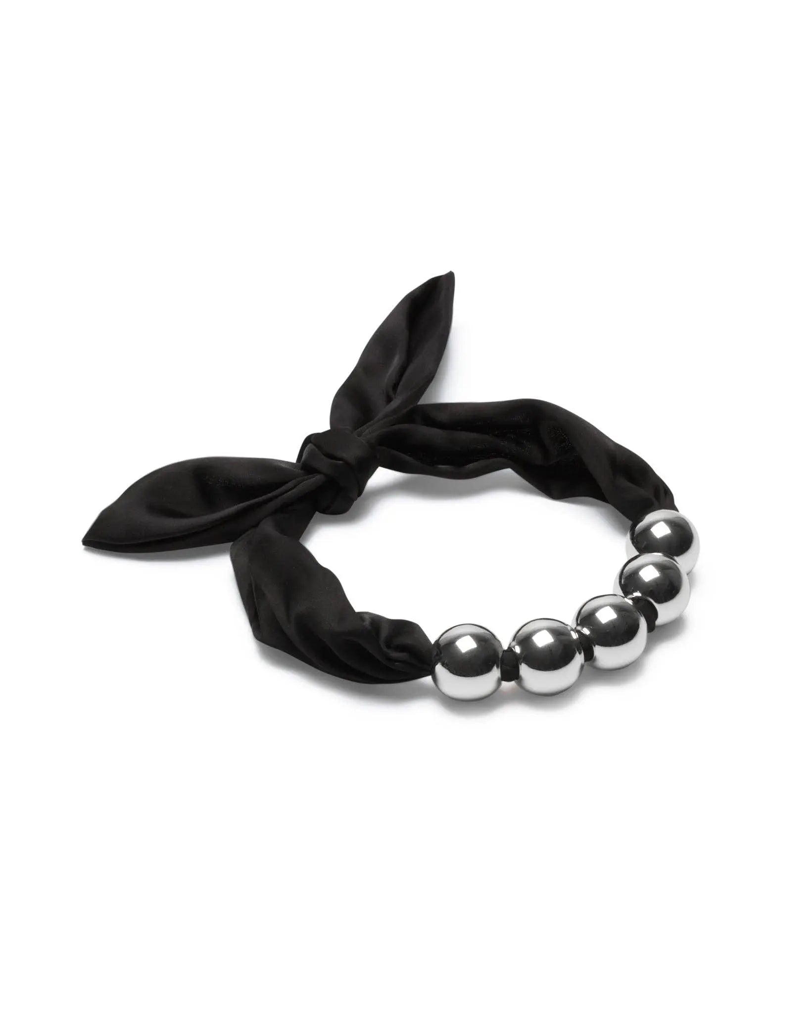 Herne Satin Ball Necklace | Silver The Style Closet