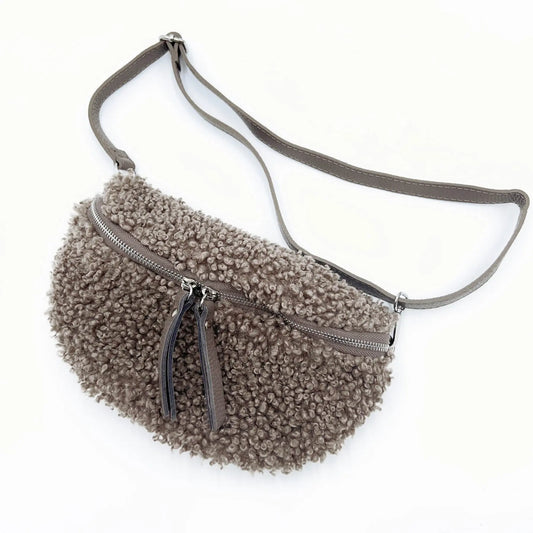 Teddy Bum Bag with Leather Strap The Style Closet
