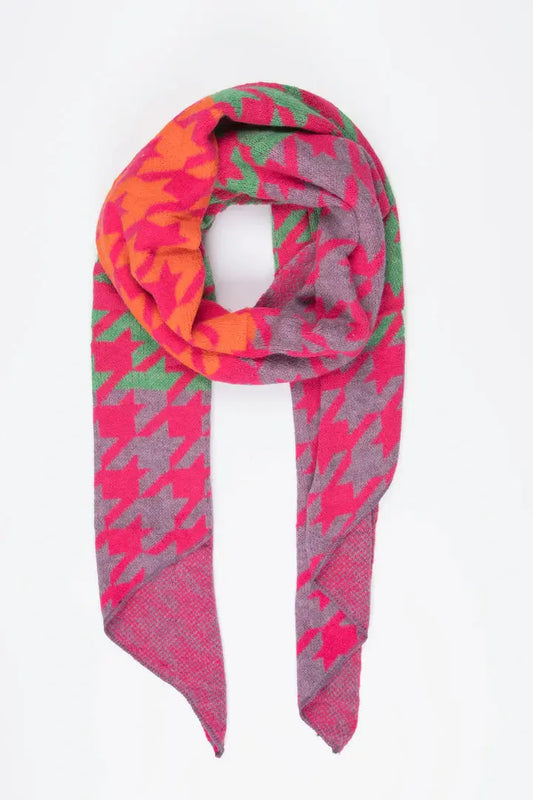 Multiple Colours Houndstooth Scarf The Style Closet