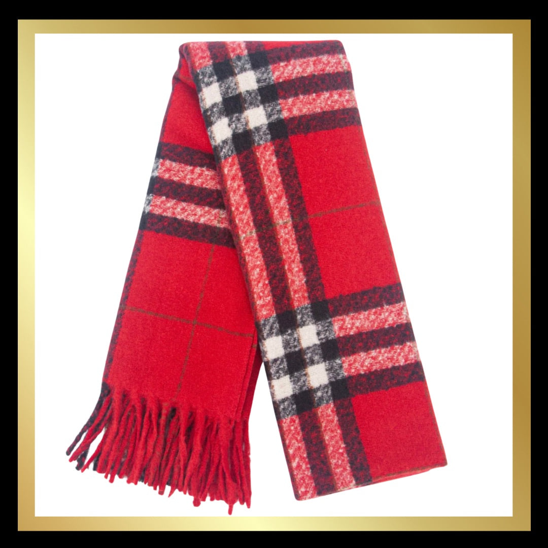 Red Checked Scarf The Style Closet