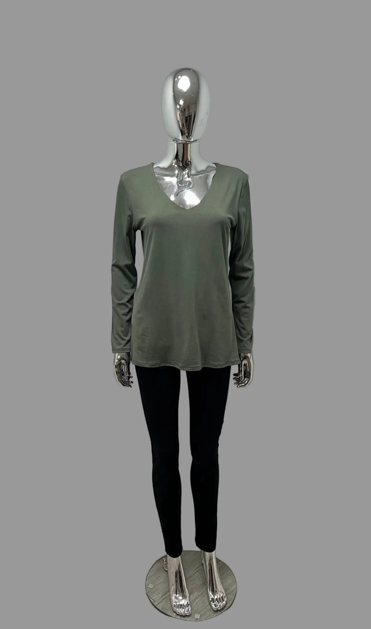 V NECK DOUBLE LINED TOP The Style Closet