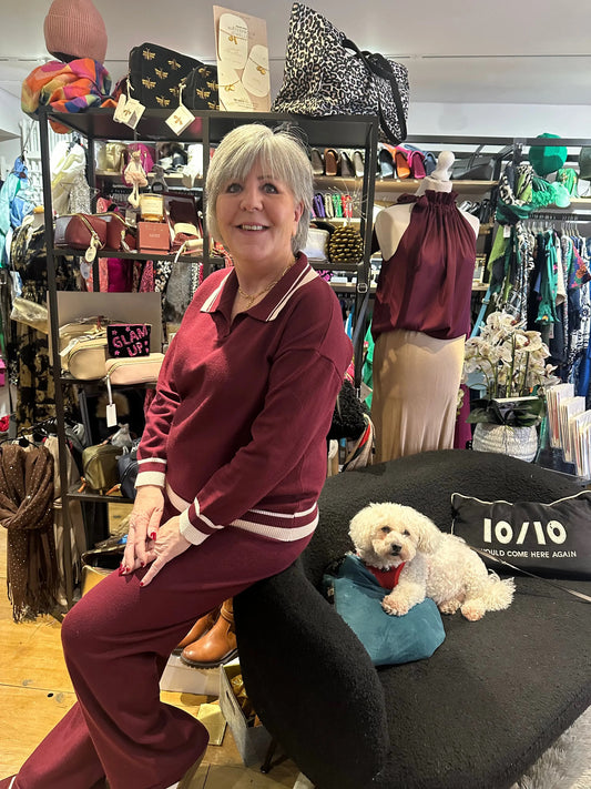 Burgundy Knitted Co-Ord The Style Closet