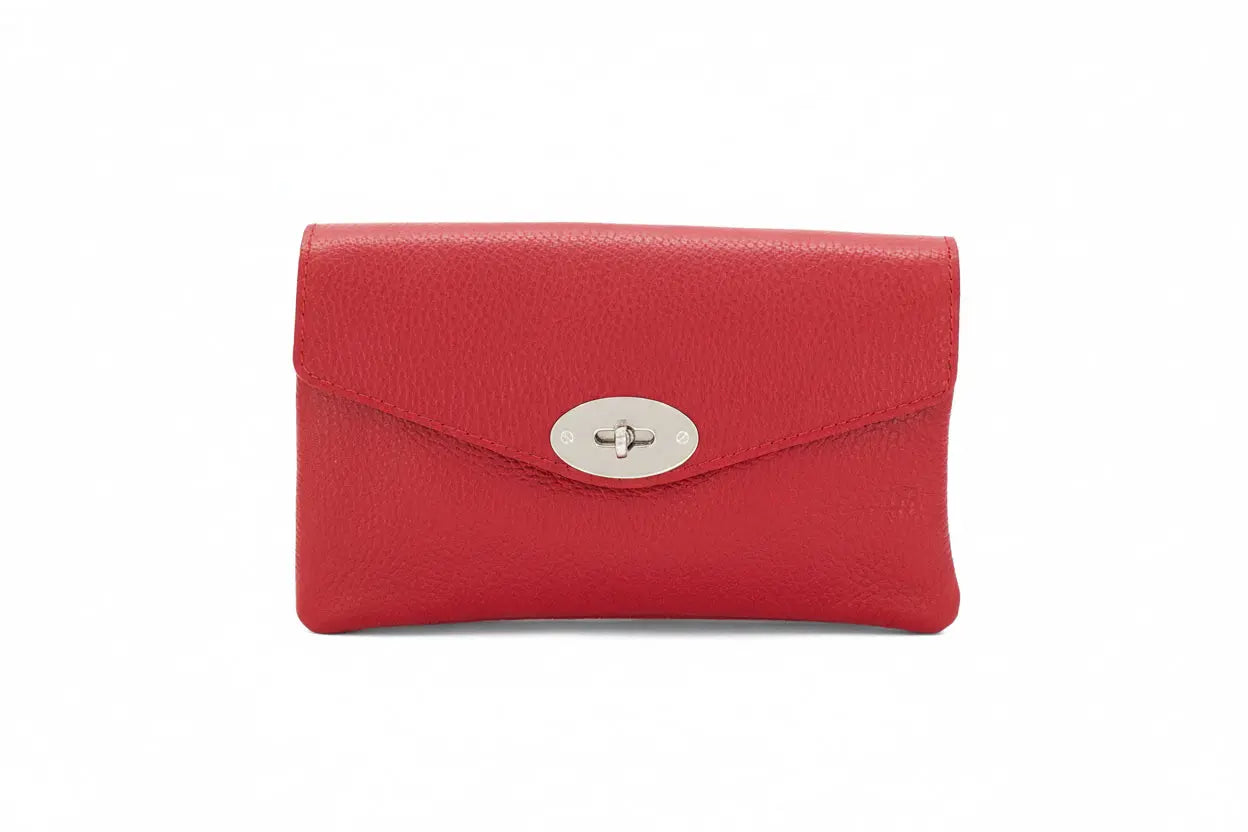 Double Compartment Leather Bag with Crossbody Silver Chain The Style Closet