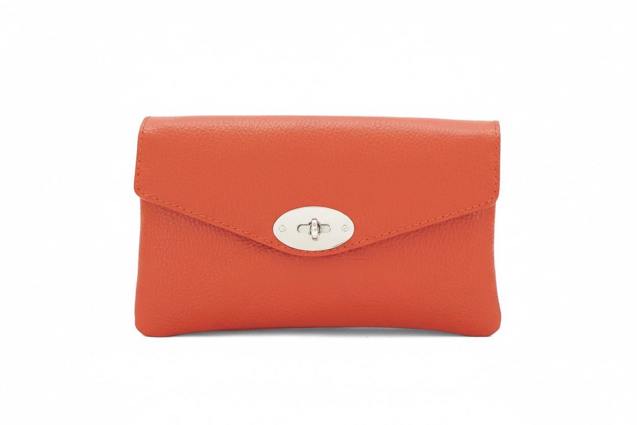 Double Compartment Leather Bag with Crossbody Silver Chain The Style Closet