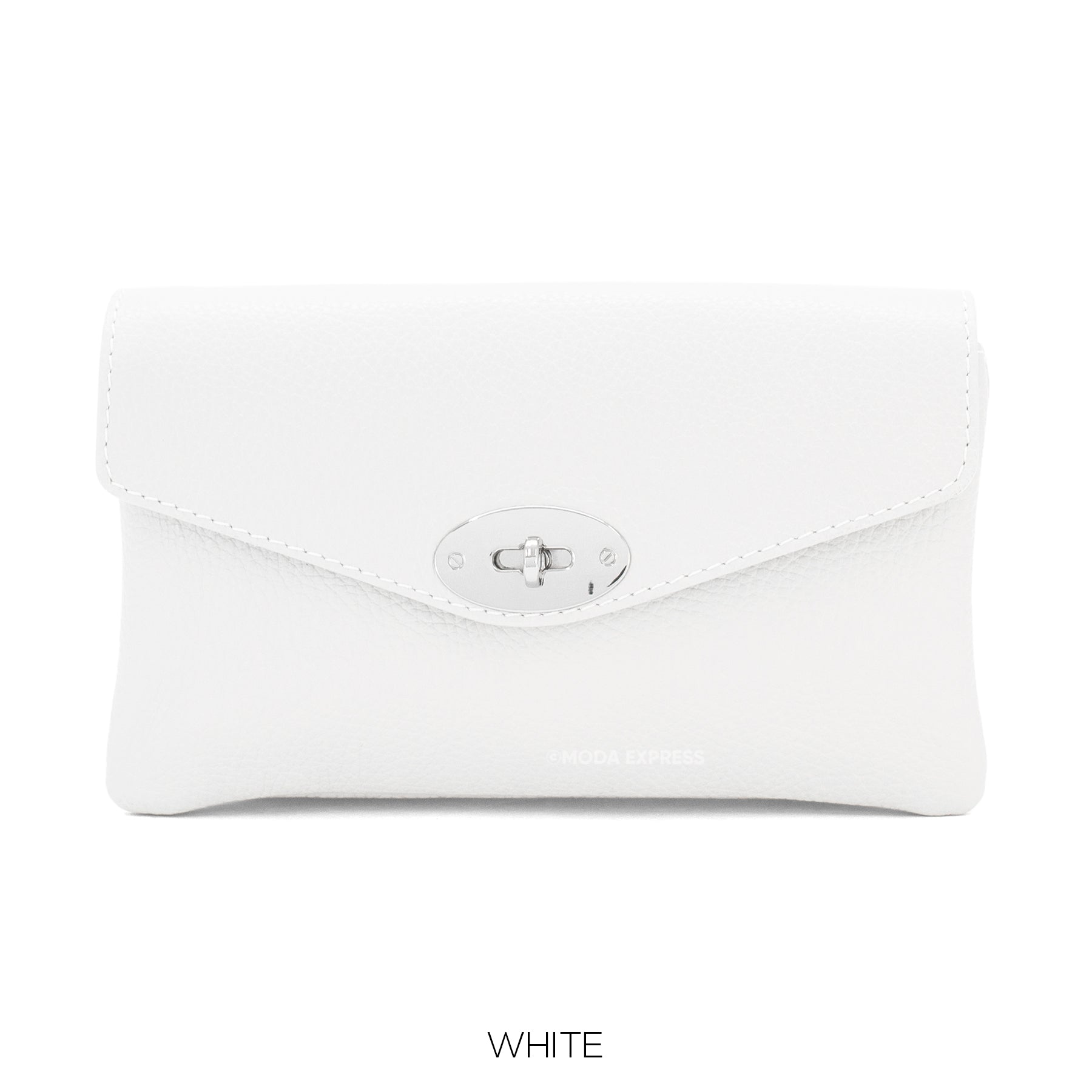 Double Compartment Leather Bag with Crossbody Silver Chain The Style Closet