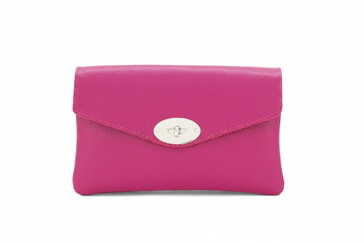 Double Compartment Leather Bag with Crossbody Silver Chain The Style Closet