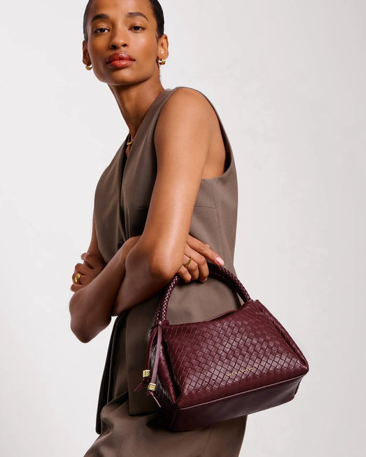 Nova Woven Texture Top Handle Bag The Style Closet