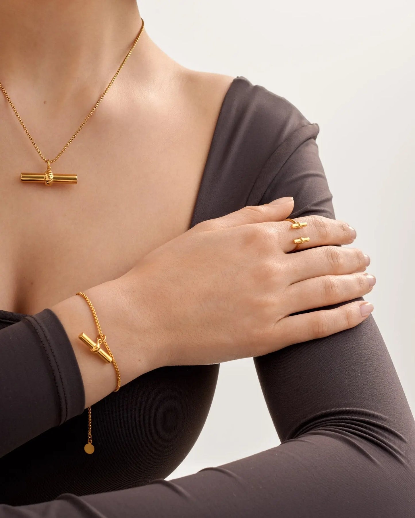 Katie Loxton Themis T-Bar Ring The Style Closet