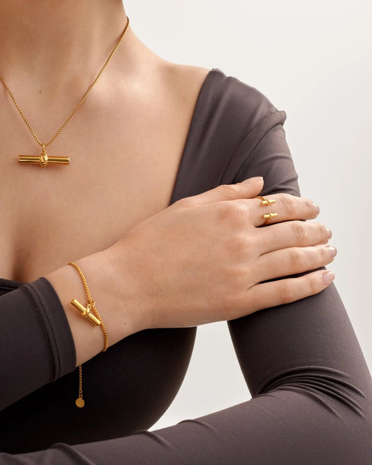 Katie Loxton Themis T-Bar Ring The Style Closet