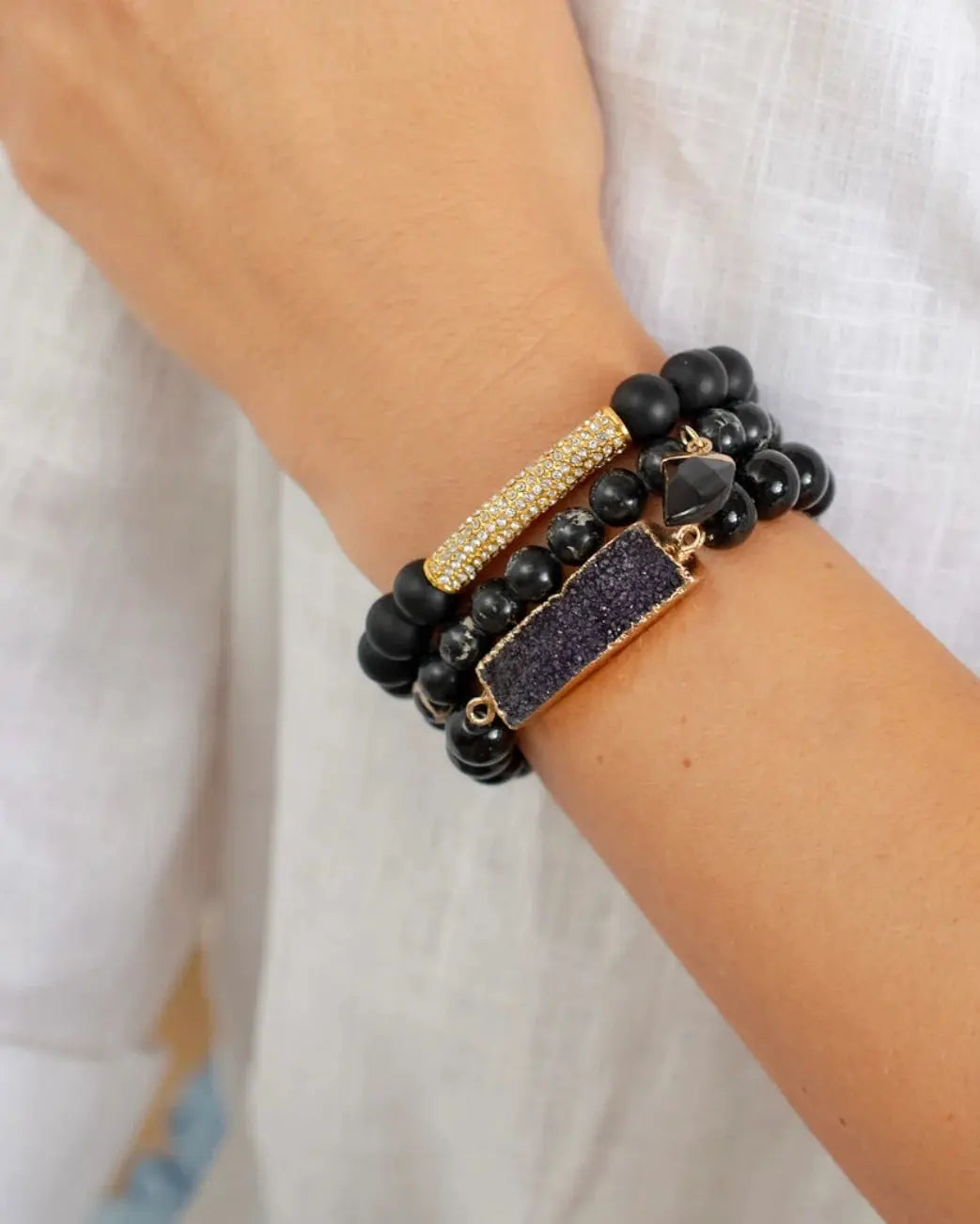 BLACK HAVEN BRACELET STACK The Style Closet