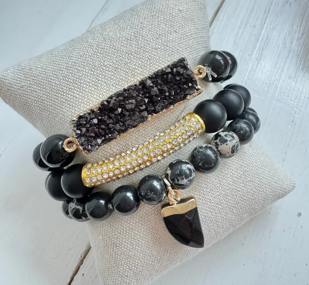 BLACK HAVEN BRACELET STACK The Style Closet