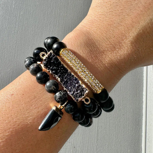 BLACK HAVEN BRACELET STACK The Style Closet
