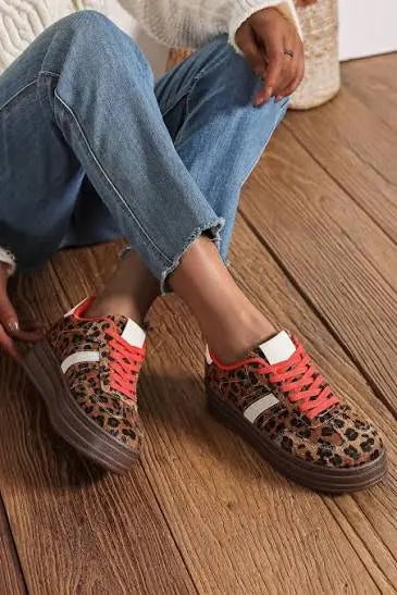 Side Stripe Lace Up Trainers
Leopard Print and Orange The Style Closet