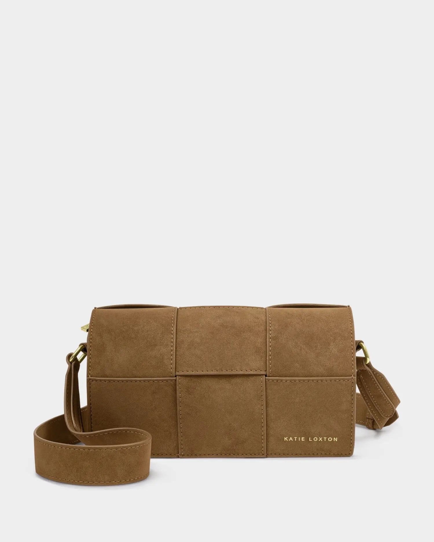 Taya Suedette Crossbody Bag in Caramel Suedette The Style Closet
